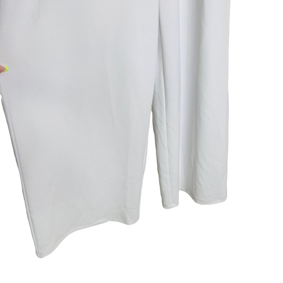 Leith LARGE White V-Neck Sleeveless Belted Jumpsuit lq361 - Picture 10 of 10